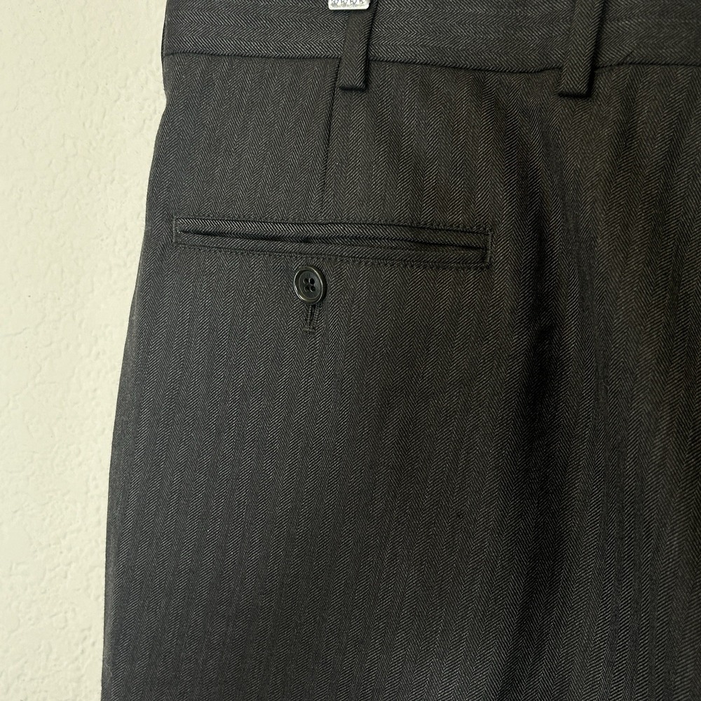 Brooks Brothers 1818 Madison Suit Pants Mens 36x30 Charcoal Gray 100% Wool USA - Picture 5 of 14